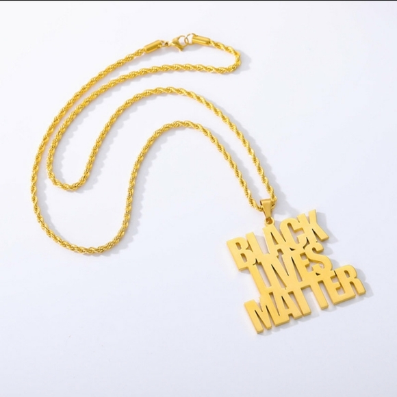 Black Lives Matter (BLM) Pendant and Chain Set - Picture 2 of 4